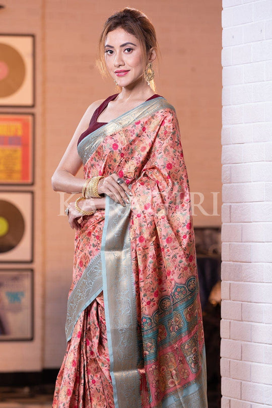 Banarasi - Patola Saree Salmon Orange Banarasi Patola Saree saree online