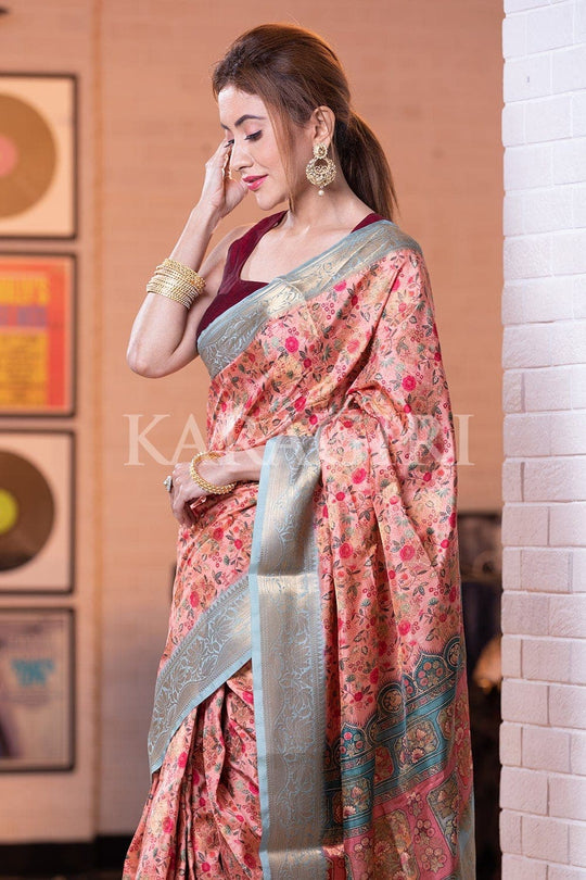 Banarasi - Patola Saree Salmon Orange Banarasi Patola Saree saree online