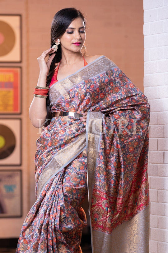 Banarasi - Patola Saree Steel Grey Banarasi Patola Saree saree online