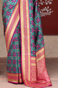 Turkish Blue Banarasi Patola Saree