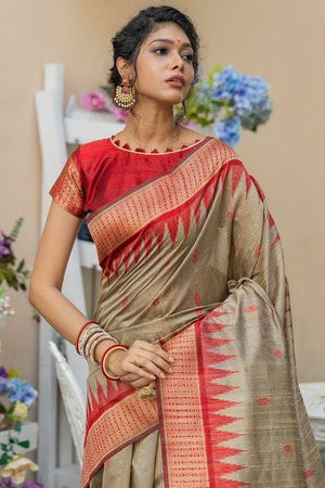 Hazelwood Yellow Banarasi Raw Silk Saree