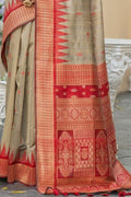 Hazelwood Yellow Banarasi Raw Silk Saree