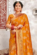 Banarasi Saree Apricot Orange Banarasi Saree saree online
