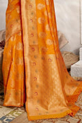 Banarasi Saree Apricot Orange Banarasi Saree saree online