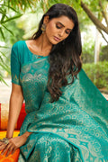 Banarasi Saree Azure Blue Banarasi Saree saree online