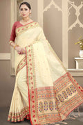 Banana Yellow Banarasi Saree
