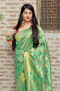 Banarasi Saree Banarasi Chanderi Saree In Mint Green saree online