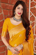 Banarasi Saree Banarasi Saree In Honey Yellow saree online