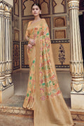 Beige khaddi banarasi georgette saree online