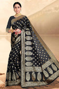 Banarasi Saree Black Printed Banarasi Saree saree online