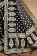 Banarasi Saree Black Printed Banarasi Saree saree online