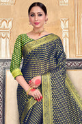 Black Zari Butta Banarasi Saree