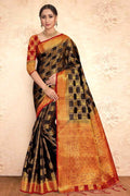 Black Zari Butta Banarasi Saree