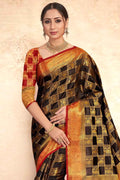 Black Zari Butta Banarasi Saree