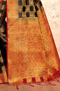 Black Zari Butta Banarasi Saree