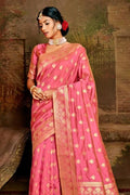 Banarasi Saree Brick Pink Banarasi Saree saree online