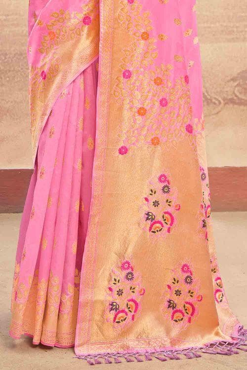Banarasi Saree Bright Pink Banarasi Saree saree online