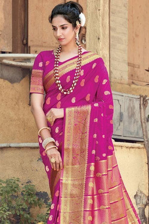 Cadillac Violet Banarasi Saree