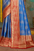 Banarasi Saree Cobalt Blue Banarasi Saree saree online