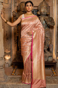 cream banarasi saree