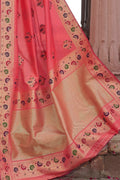 Banarasi Saree Crimson Pink Zari Woven Banarasi Saree saree online