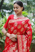 Banarasi Saree Crimson Red Banarasi Saree saree online