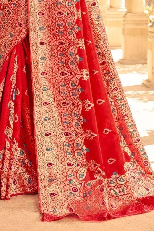 Banarasi Saree Crimson Red Banarasi Saree saree online