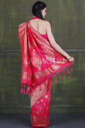 Banarasi Saree Crimson Red Intricate Jaal Woven Banarasi Saree saree online
