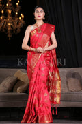 red banarasi saree
