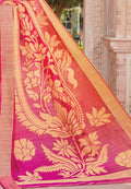 Banarasi Saree Cupid Pink Woven Banarasi Saree saree online