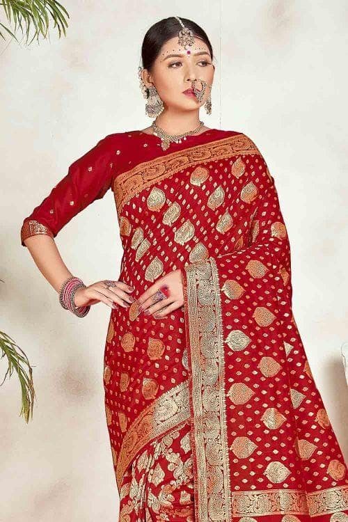Banarasi Saree Dark Pink Banarasi Saree saree online
