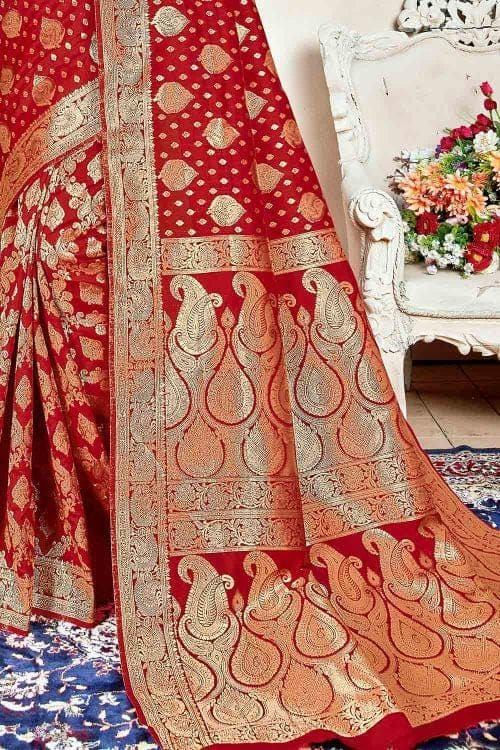 Banarasi Saree Dark Pink Banarasi Saree saree online