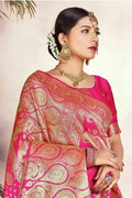 Banarasi Saree Dark Pink Banarasi Saree saree online