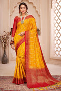 Banarasi Saree Deandelion Yellow Banarasi Saree saree online