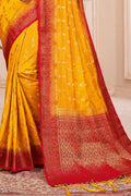 Banarasi Saree Deandelion Yellow Banarasi Saree saree online