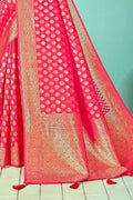 Banarasi Saree Deep Pink Small Butta Woven Banarasi Saree saree online
