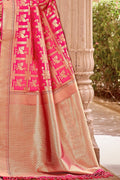 Banarasi Saree Deep Pink Zari  Woven Banarasi Saree saree online
