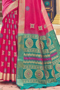 Banarasi Saree Deep Pink Zari Woven Banarasi Saree saree online