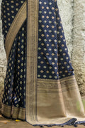 Banarasi Saree Denim Blue Banarasi Butti Saree saree online