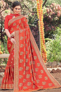 Banarasi Saree Desire Red Printed Banarasi Saree saree online