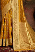 Banarasi Saree Dijon Yellow Banarasi Saree saree online