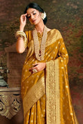 Banarasi Saree Dijon Yellow Banarasi Saree saree online