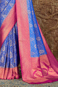 Banarasi Saree Egyptian Blue Banarasi Saree saree online