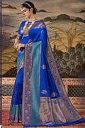 Banarasi Saree Egyptian Blue Zari Woven Banarasi Saree saree online