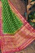 Banarasi Saree Emerald Green Zari Butta Saree saree online