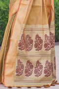 Banarasi Saree Flaxen Yellow Banarasi Saree saree online