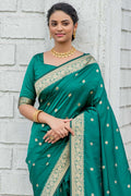 Banarasi Saree Forest Green Banarasi Saree saree online