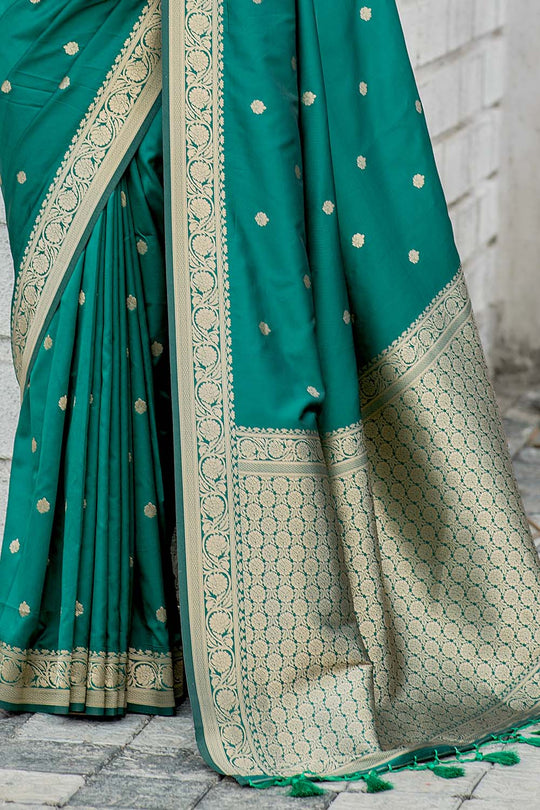 Banarasi Saree Forest Green Banarasi Saree saree online