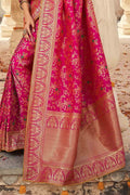 pink banarasi saree 