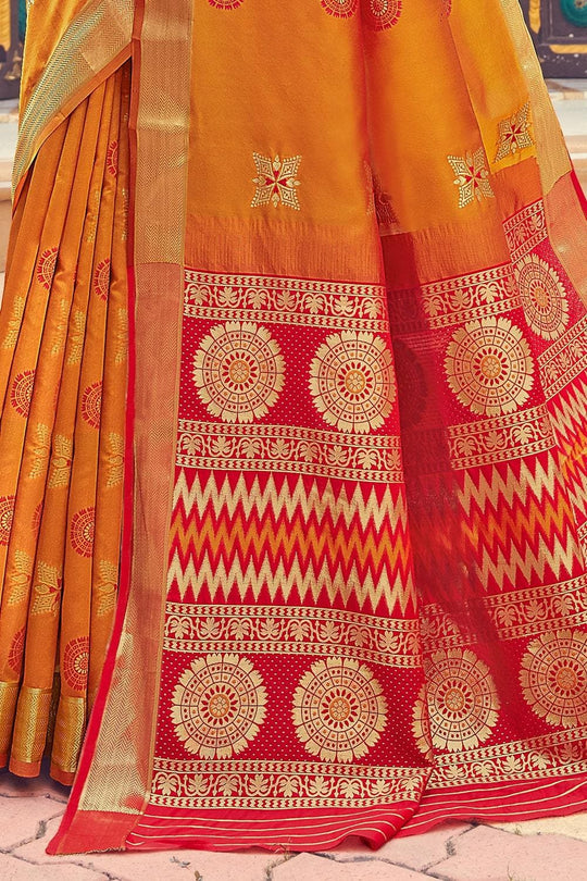Banarasi Saree Gold Yellow Zari Woven Banarasi Saree saree online